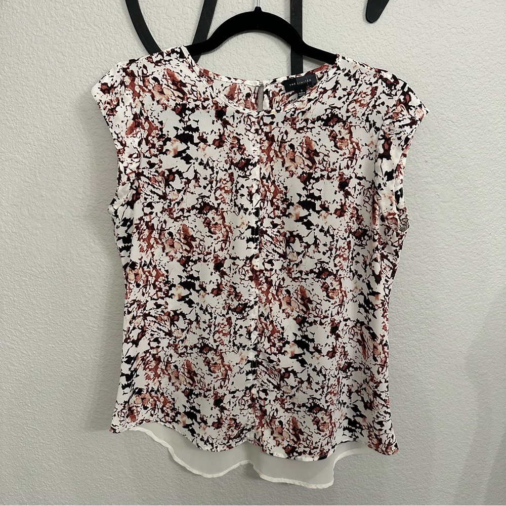 The Limited Small cap sleeve crewneck blouse